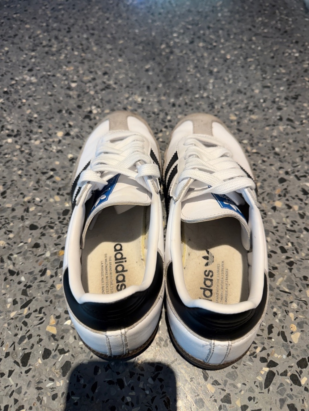 adidas Samba White Black Gray Sneakers - Picture 12 of 16